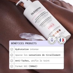 NUBIANCE - Lait Corps Éclaircissant et Réparateur, HRB-3 Anti-Taches et Hydratation Intense - Combat l’Hyperpigmentation, 2x5