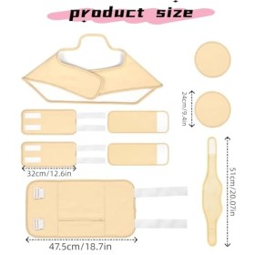 Gurxi 9 Pièces Castor Oil Pack Organic Castor Oil Patch Castor Oil Pack Wrap Kit Reusable Organic Pack Avec Sangles Élastique