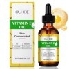 Huile de Vitamine E Végan 100% naturelle, Soin Anti Age Visage - Vegan - Anti-rides, anti-âge, cicatrices et vergetures, Huil