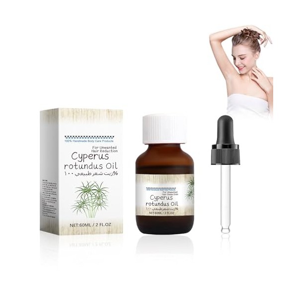 HASAIKA® Huile de Cyperus Rotundus, Dinhibiteur Capillaire À Lhuile de Cyperus, Inhibiteur Capillaire, Huile essentielle de