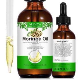 Huile De Moringa Pour La Croissance De La Peau Et Des Cheveux - 2,02 Oz Huile De Moringa 100% Pure Et Naturelle - Peau Sèche,