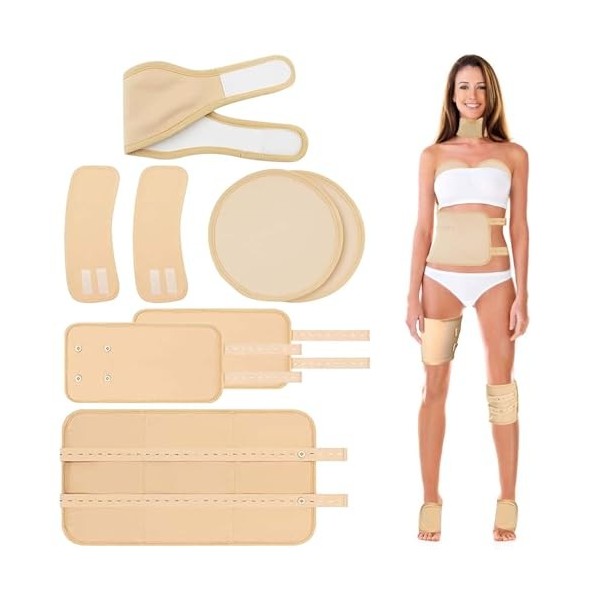 Lot de 8 paquets dhuile de ricin bio réutilisables pour le ventre, les mollets, la taille, la poitrine, la circulation sangu