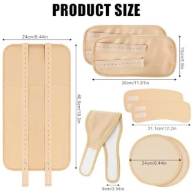 Lot de 8 paquets dhuile de ricin bio réutilisables pour le ventre, les mollets, la taille, la poitrine, la circulation sangu