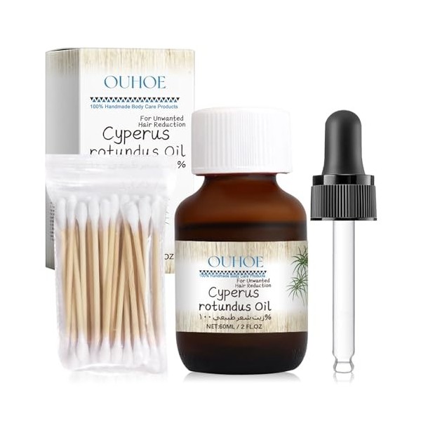 Huile de Cyperus Rotundus, huile de Cyperus Rotundus pour lépilation, huile naturelle de Cyperus Rotundus, huiles essentiell