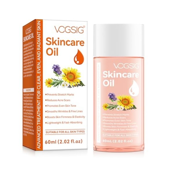 Traitement des cicatrices à lhuile biologique, améliore lapparence des cicatrices, des vergetures et du teint de la peau, l