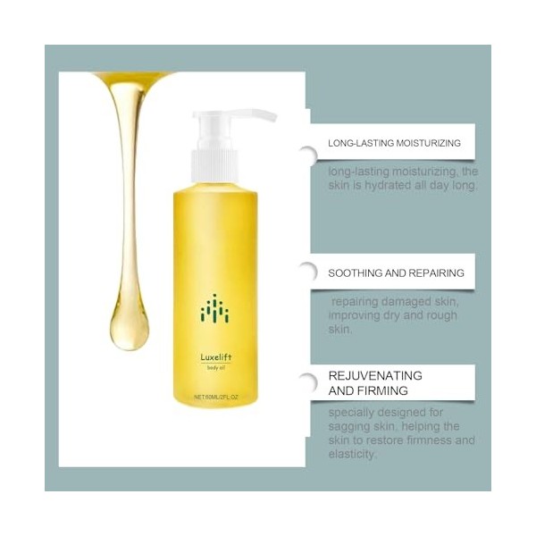 Skinfirming Rejuvenating Oil, Huile Corps Au Beurre de Karité, Huile Sèche Réparatrice, Firming Cream, Huile Corporelle Hydra