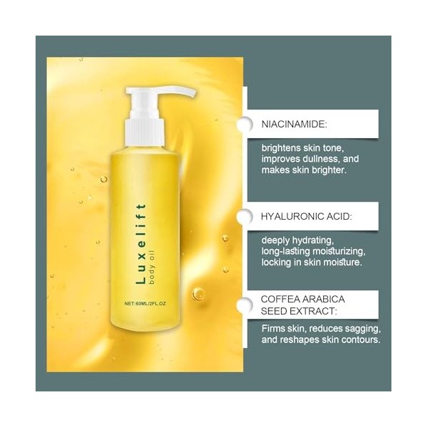 Skinfirming Rejuvenating Oil, Huile Corps Au Beurre de Karité, Huile Sèche Réparatrice, Huile Corporelle Hydratante, Firming 