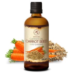 Huile de Carotte 100ml - Daucus Carota - Pressée à Froid - Huile Végétale Carotte - Huile de Support - Soins du Visage - Huil