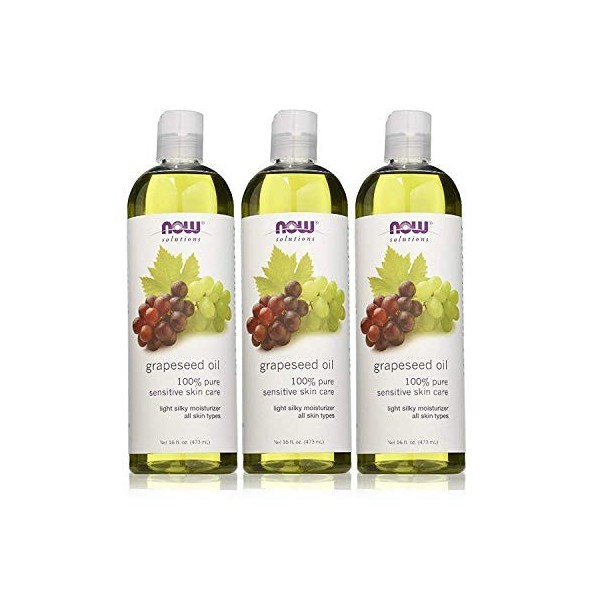 Now Foods, Huile de pépins de raisin 16 Fl Oz Lot de 3