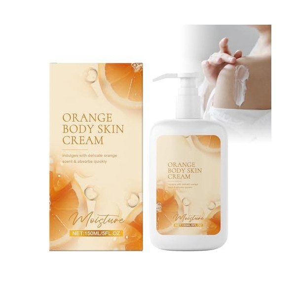 150ml Crème Corps Hydratante, Crème Blanchissante, Crème Éclaircissante pour la Peau, Hydrate et Protégé les Peaux Sèches, de
