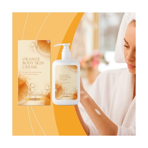 150ml Crème Corps Hydratante, Crème Blanchissante, Crème Éclaircissante pour la Peau, Hydrate et Protégé les Peaux Sèches, de