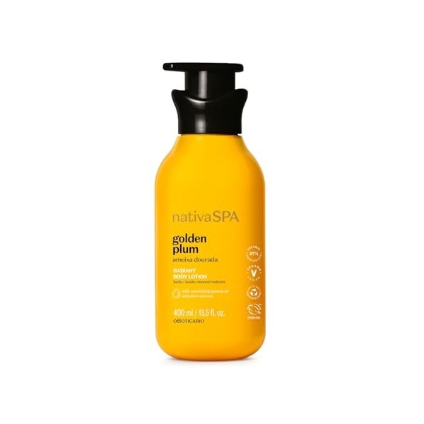 Nativa Spa Lotion hydratante pour le corps Golden Plum, 400 ml, O Boticário