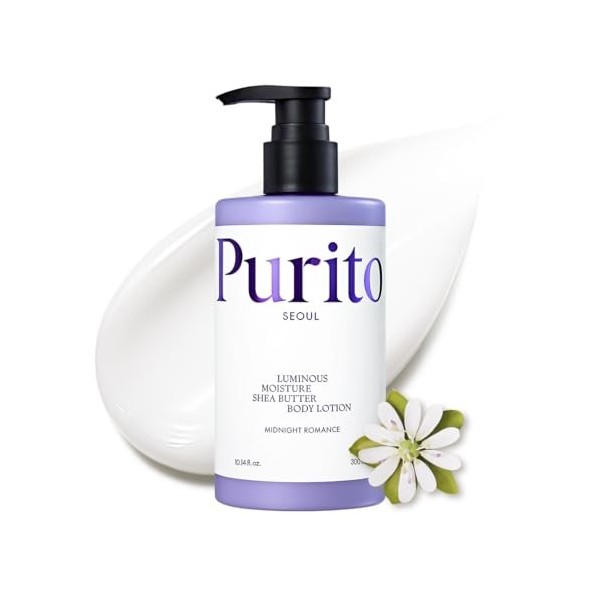 PURITO Luminous Moisture Shea Butter Body Lotion, Shea Butter, Gentle on Skin, Moisturizing, Dry Skin, Pump Bottle, K-Beauty,
