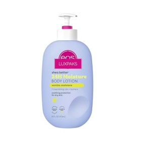 LUXPAKS E.O.S. Shea Better Body Lotion – Vanilla Cashmere, Lightweight & Non-Greasy Moisturizer with 24-Hour Hydration, Made 