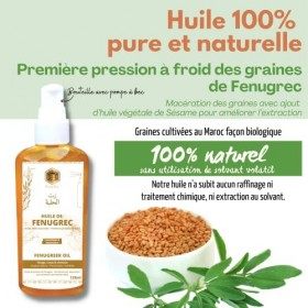 Huile de fenugrec BIO 120 ml pure et naturelle qualité cosmétique et alimentaire | Anti-rides peaux sèches fortifie les cheve