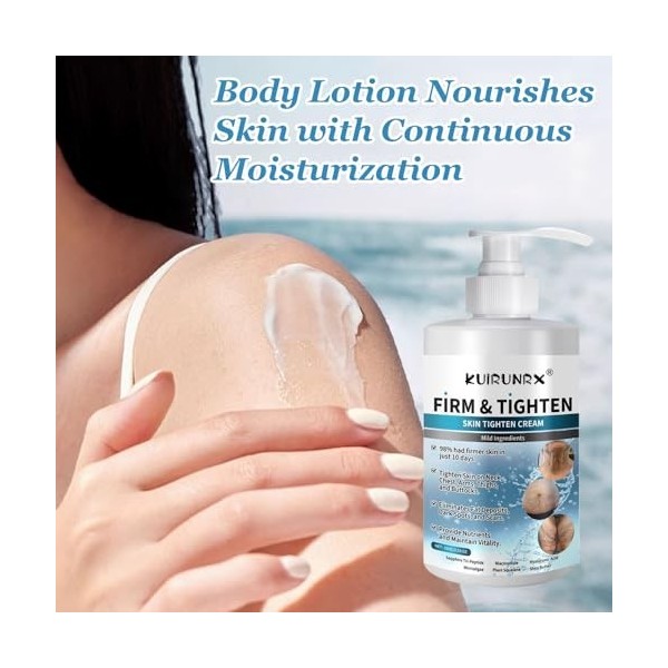 KUIRUNRX® Lait Corporel, Lotion Hydratante Pour le Corps, Lotion Raffermissante et Raffermissante Pour la Peau, Crème Hydrata