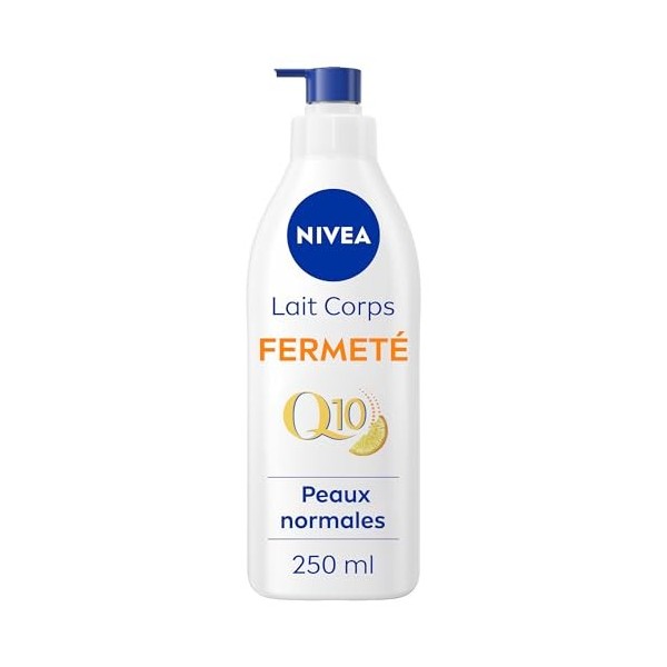 NIVEA Lait Corps Fermeté Q10 48H 1x 250ml — Lait hydratant enrichi en Co-Enzyme Q10 & Vitamine C — Crème Hydratante rafferm