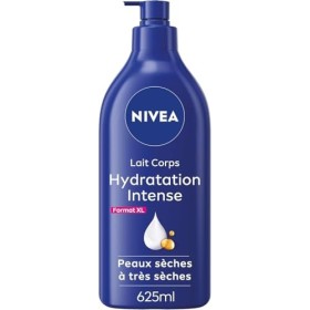 NIVEA Lait corps Hydratation Intense 72H 1 x 625 ml — Lait Nourrissant à lAcide Hyaluronique pur & Huile dAmande Douce — 