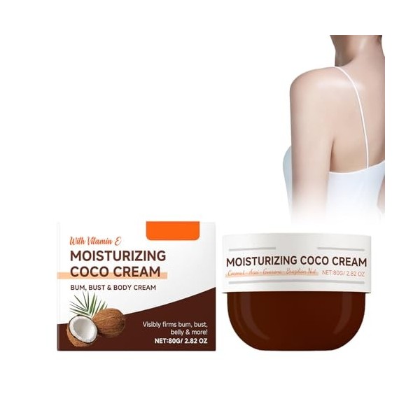 Lotion Corporelle, Huile De Noix De Coco Body Lotion, Coconut Moisturizing Cream, Crème Naturelle Nourrissant, Lotion Pour Le