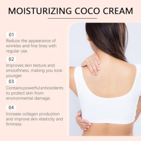 Lotion Corporelle, Huile De Noix De Coco Body Lotion, Coconut Moisturizing Cream, Crème Naturelle Nourrissant, Lotion Pour Le