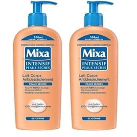 Mixa Intensif Peaux Sèches Lait Corps Anti Dessèchement, 300ml Lot de 2 
