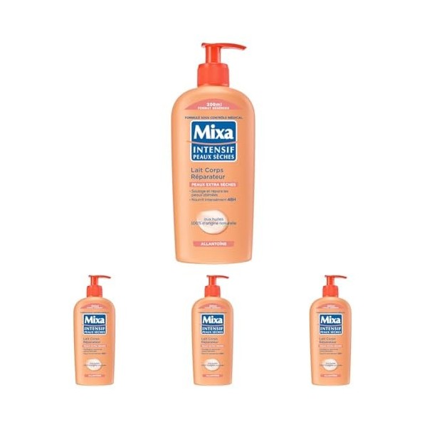 Mixa Intensif Peaux Sèches Lait Corps Anti Dessèchement, 300ml Lot de 2 