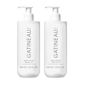 Gatineau - AHA Lot de 2 flacons de lotion pour le corps, crème hydratante pour peaux sèches au beurre de karité 400 ml 