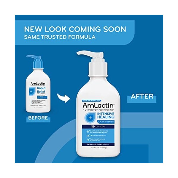 AmLactin Rapid Relief Restoring Lotion + Ceramides Twin Pack, 2 7.9 Ounce Bottles, Paraben Free
