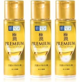 [Lot de 3] Hadalabo Gokujyun Premium Lotion Hydratante Hyaluronique 170ml, Fabriqué au Japon