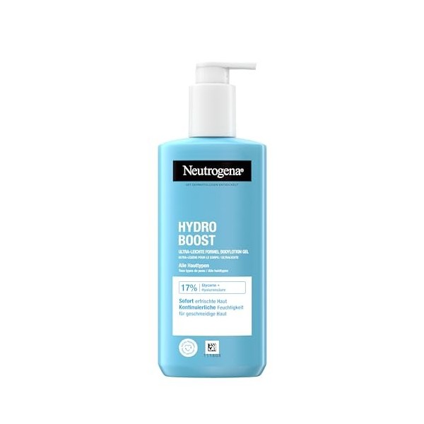 Neutrogena Hydro Boost Lotion pour le corps formule ultra légère 250 ml pour une peau souple et rafraîchissante avec 17% de