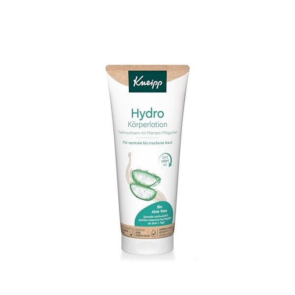 Kneipp Hydro Lotion pour le corps - Avec extrait daloe vera bio précieux et panthénol hydratant - Pour peaux normales à sèch