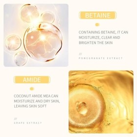 Nettoyant Facial Hydratant a LExtrait de Riz, Mousse Nettoyante Pour Le Visage Pour Un Nettoyage En Profondeur, Gel Nettoyan