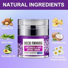 Crème Raffermissante pour le Cou et Décolleté, Hydratante Anti-Rides Anti-âge pour le Cou pour Femmes, Crème Raffermissante p