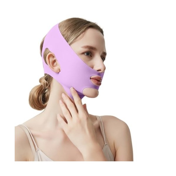 XBFOCNH Masque de lifting réutilisable en V,Bandage de lifting du visage,Peut être utilisé à tout moment,Convient à toutes le