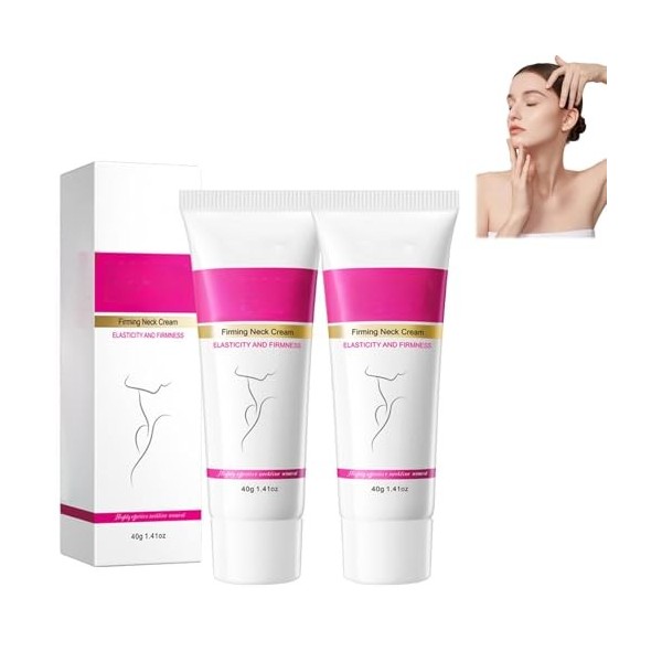Crème Pour le Cou 40g*2, Neck Firming Cream, Crème Pour Le Cou Raffermissante, Crème Raffermissante Pour Peau Flasque, Ridule