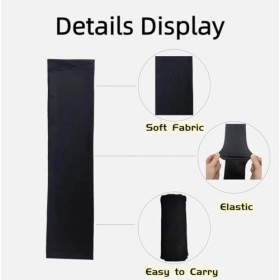 Lot de 4 manchons anti-poussière pour col cervical, noir doux et élastique, housses de protection universelles pour le cou