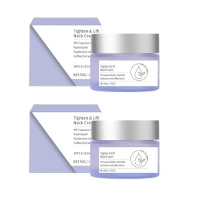 2PCS Hydratante Anti-âge pour le Cou pour Resserrer la Peau Affaissée, 50ml CrèMe Pour Le Cou, Lift Neck Cream pour Réduire l