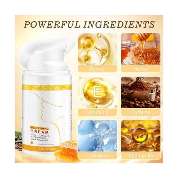 Crème raffermissante raffermissante pour le cou