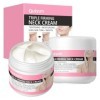 QUIYUM Crème pour le Cou, 2 pièces Crème Raffermissante Cou et Décolleté, Soins pour le Cou et le Décolleté, pour Réduire les