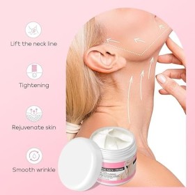 QUIYUM Crème pour le Cou, 2 pièces Crème Raffermissante Cou et Décolleté, Soins pour le Cou et le Décolleté, pour Réduire les