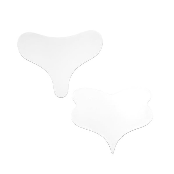 YAPKOLV 2 Pièces Patch Silicone Réutilisable Anti-Rides pour Décolleté - Forme T/Aile - Lissant la Peau et Prévenant le Vieil