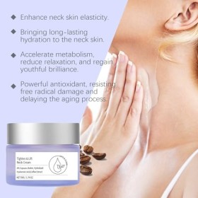 2 PCS Hydratante Anti-âge pour le Cou pour Resserrer la Peau Affaissée, Crème Anti-âge pour le cou, Estompe et Lisse les Ridu