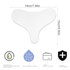 HQRKOTM 2 Pièces Coussinets de Poitrine en Silicone Patchs de Rides Décolleté en Forme de T Réutilisables Lisser Votre Peau P