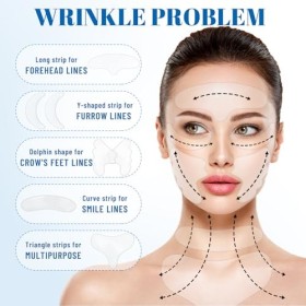 11 Pièces Coussinets Anti-rides en Silicone Coussinets Anti-rides Patchs Réutilisables Anti-rides pour Lissant et Réduisant l