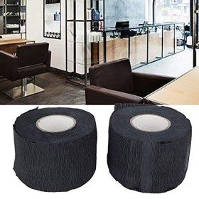 Jetables Rouleaux Papier de Cou, 2 rouleaux de cou jetable noir Bande Cou Extensible de Cou de Coiffure Couvrant Serviette de