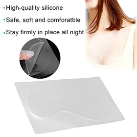 Sonew Coussinets Anti-rides pour la Poitrine, Resserrer les Patchs Dautocollant de Poitrine Lisse Réutilisables en Silicone 