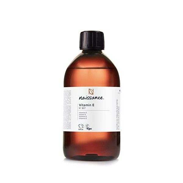 Naissance Vitamine E Huile Naturelle Tocophérol No. 807 - 100ml - 100% Pure et Naturelle, Soins Intensifs Visage, Corps, Ch