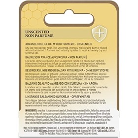 Burts Bees 100 pourcent Natural Origin Advanced Relief Lip Balm With Beeswax and Antioxidant-Rich Turmeric Promotes Healing 