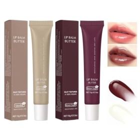 Tkekruh 2PC Baumes à Lèvres, Baume à Lèvres Hydratant, Nourrissant, Apaisant, Lèvres Douces, pour les Lèvres Sèches et Gercée