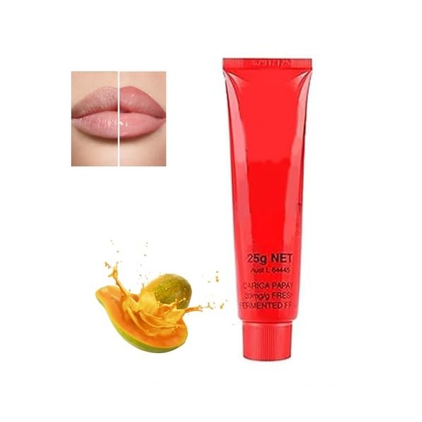 Rostblant Baume à lèvres à la papaye, pommade naturelle à la papaye, pommade polyvalente hydratante, baume nutritionnel à lèv